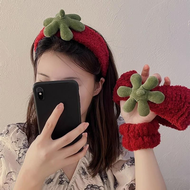 2024 ที่คาดผมสตรอเบอร์รี่ที่คาดผมล้างหน้าผู้หญิง