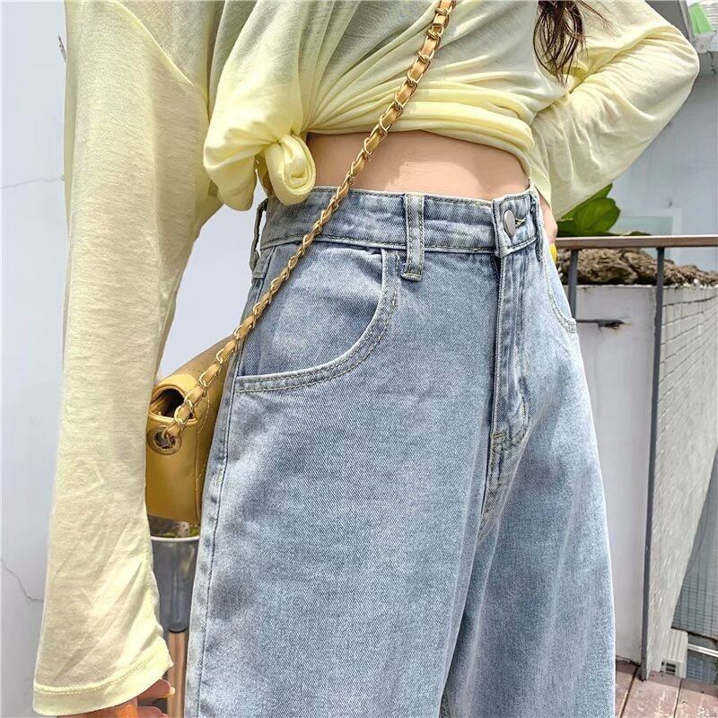 NINGFASHION กางเกงยีนส์ขายาวผู้หญิงทรงกระบอก สียีนส์ รุ่น W8119 - รูปที่ 3