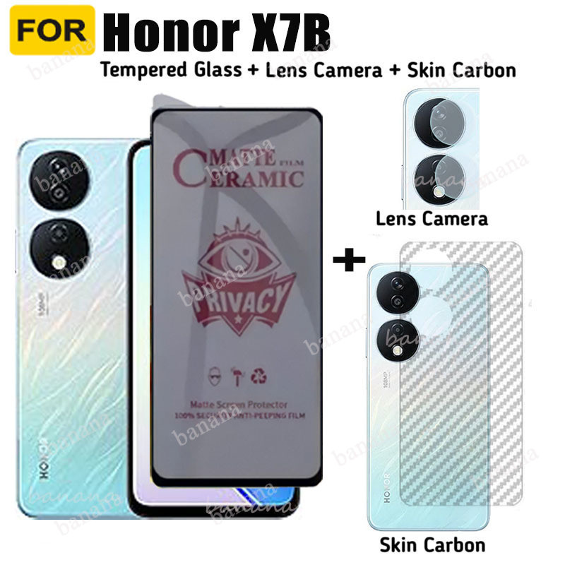 ฟิล์มกระจกนิรภัยกันรอยเลนส์กล้อง และฟิล์มด้านหลัง 3 in 1 สําหรับ Huawei Honor X7B Honor X 7B X7a X8a