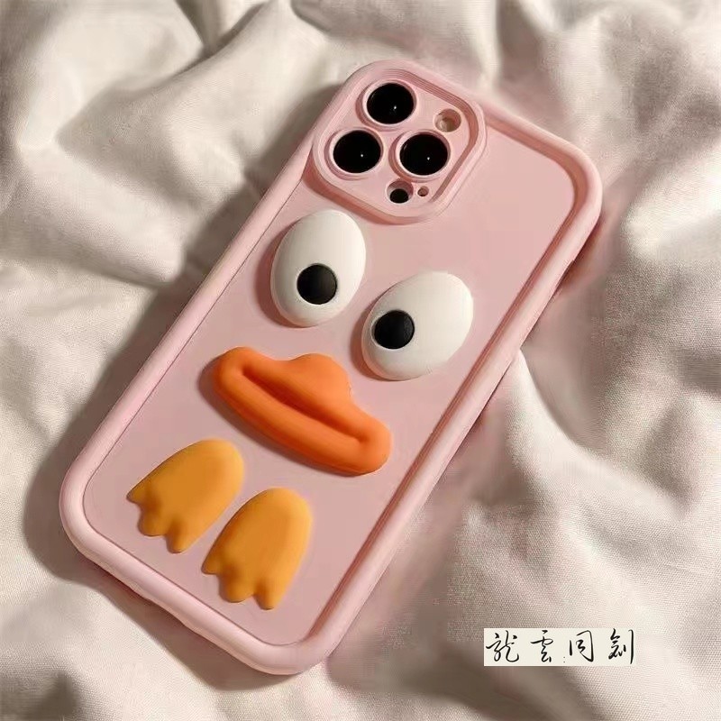 เคสโทรศัพท์มือถือ ซิลิโคนนิ่ม ผิวด้าน กันกระแทก ลายการ์ตูนเป็ดน่ารัก 3D สีแคนดี้ สําหรับ Samsung A55 A70 J7Prime A32 A33 A34 A50 A50S A30S A51 A52 A52S A53 A54 A71 A73 5G - รูปที่ 6