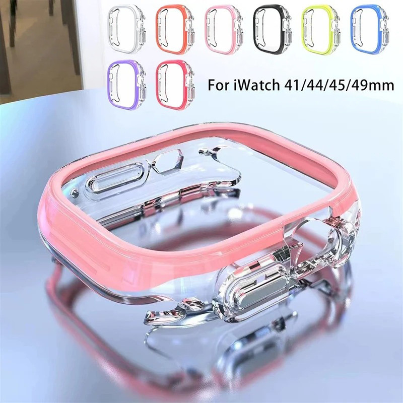 เคสนาฬิกาข้อมือ PC แบบแข็ง ผิวด้าน สําหรับ Apple Watch 45 มม. 41 มม. 40 มม. 44 มม. iWatch SE 9 8 7 6 5 4 3 2 1