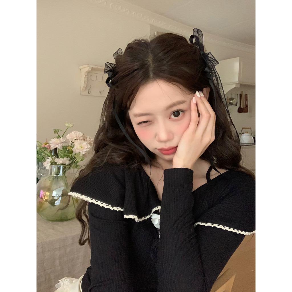 กิ๊บติดผม ริบบิ้นลูกไม้ กิ๊บติดผมบัลเล่ต์ กิ๊บปากเป็ด 2024 หน้าม้าด้านข้าง