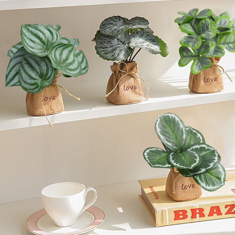 กระถางต้นไม้จําลอง สีเขียว สําหรับตกแต่งโต๊ะ พร็อพถ่ายภาพ งานแต่งงาน - รูปที่ 2