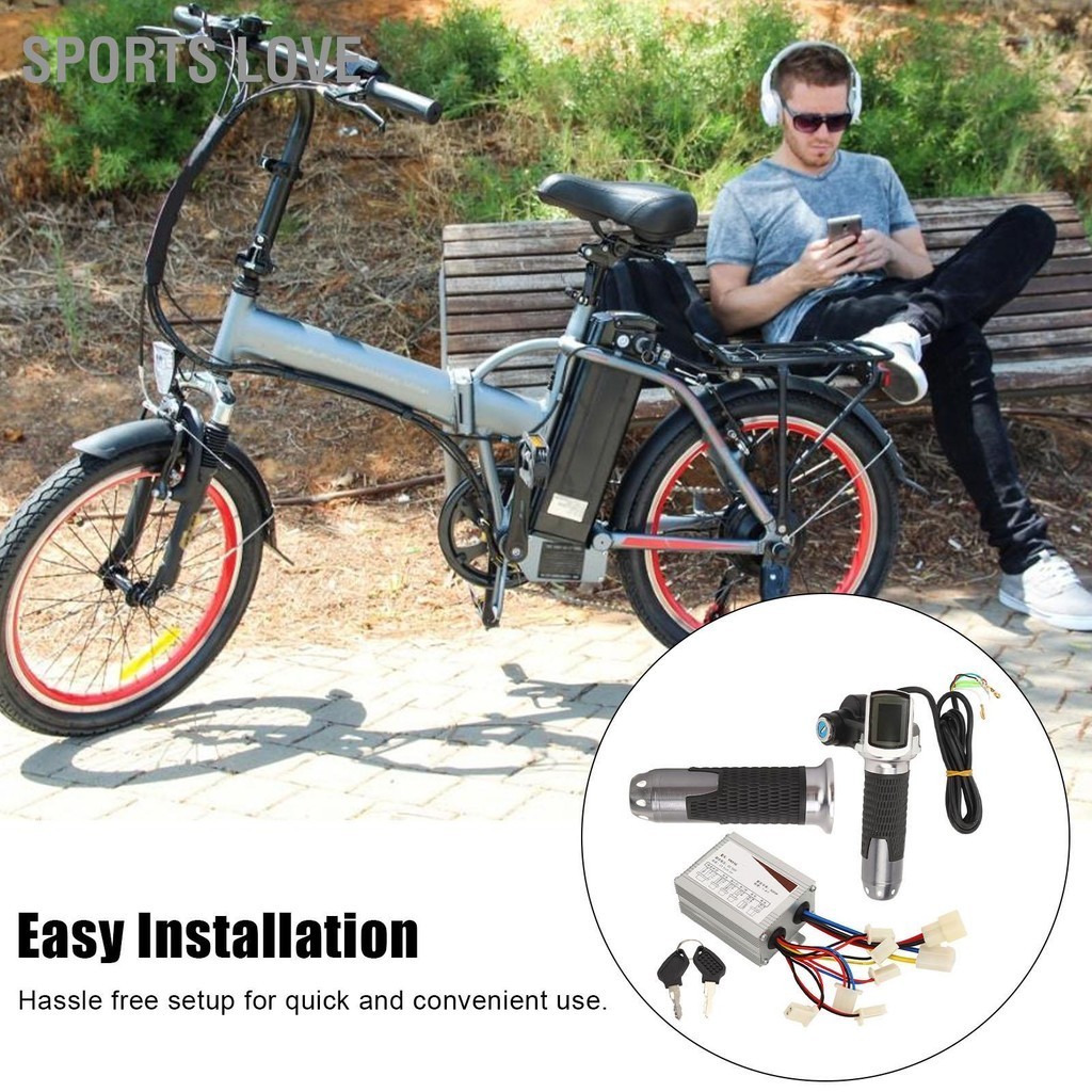 Sports Love 36V 500W ไฟฟ้าจักรยานชุดควบคุมไฟฟ้าจักรยานพร้อมไฟฟ้าจักรยานมอเตอร์ Controller คันเร่ง Grip คีย์