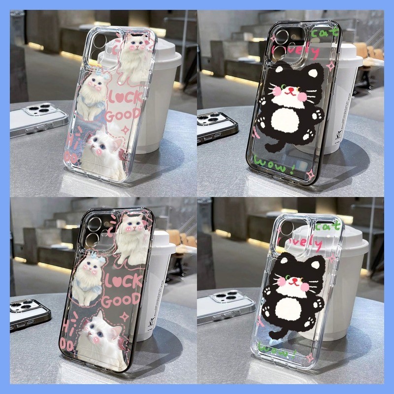 INS Casing Cover For iPhone 11 14 15 12 13 Pro Max 6 7 8 Plus X XS Max XR SE เคสโทรศัพท์มือถือ TPU โปร่งใสกันกระแทก