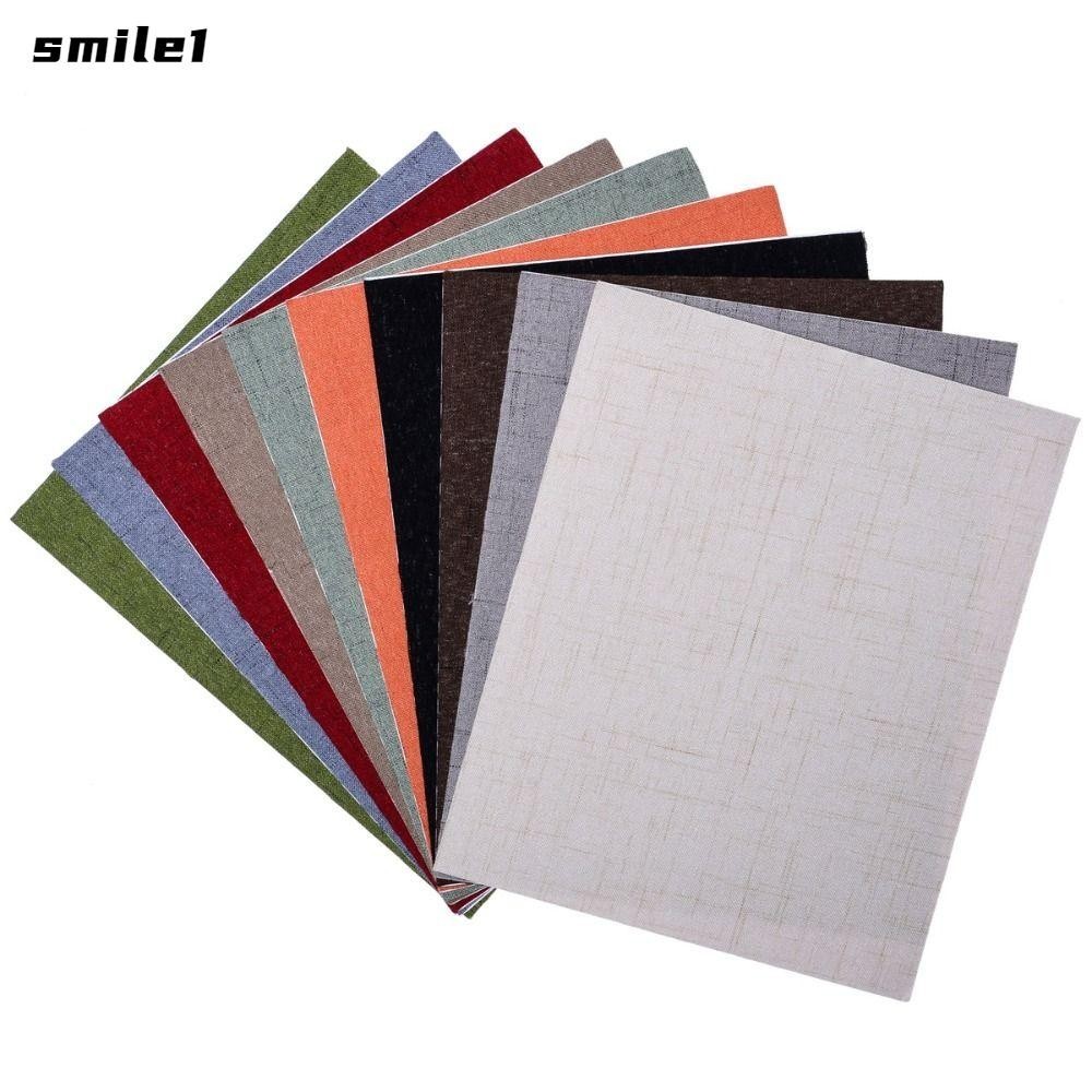 Smile แผ่นสติกเกอร์ผ้าลินิน มีกาวในตัว หลากสี สําหรับซ่อมแซมเสื้อแจ็กเก็ต 2 ชิ้น