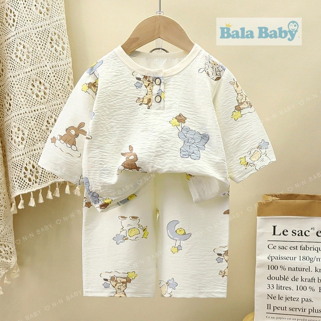 ชุดนอนเด็ก 5 ส่วน เสื้อผ้าเด็ก เสื้อ+กางเกง พิมพ์ลายน่ารักๆ Size80-120 cm  SYC09 thumbnail 6