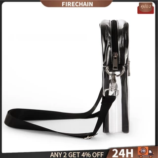 firechain Clear Purse Stadium Approved PVC กันน ้ ํากระเป ๋ าสะพายข ้ างแบบใสพร ้ อมสายสะพายปรับได ้