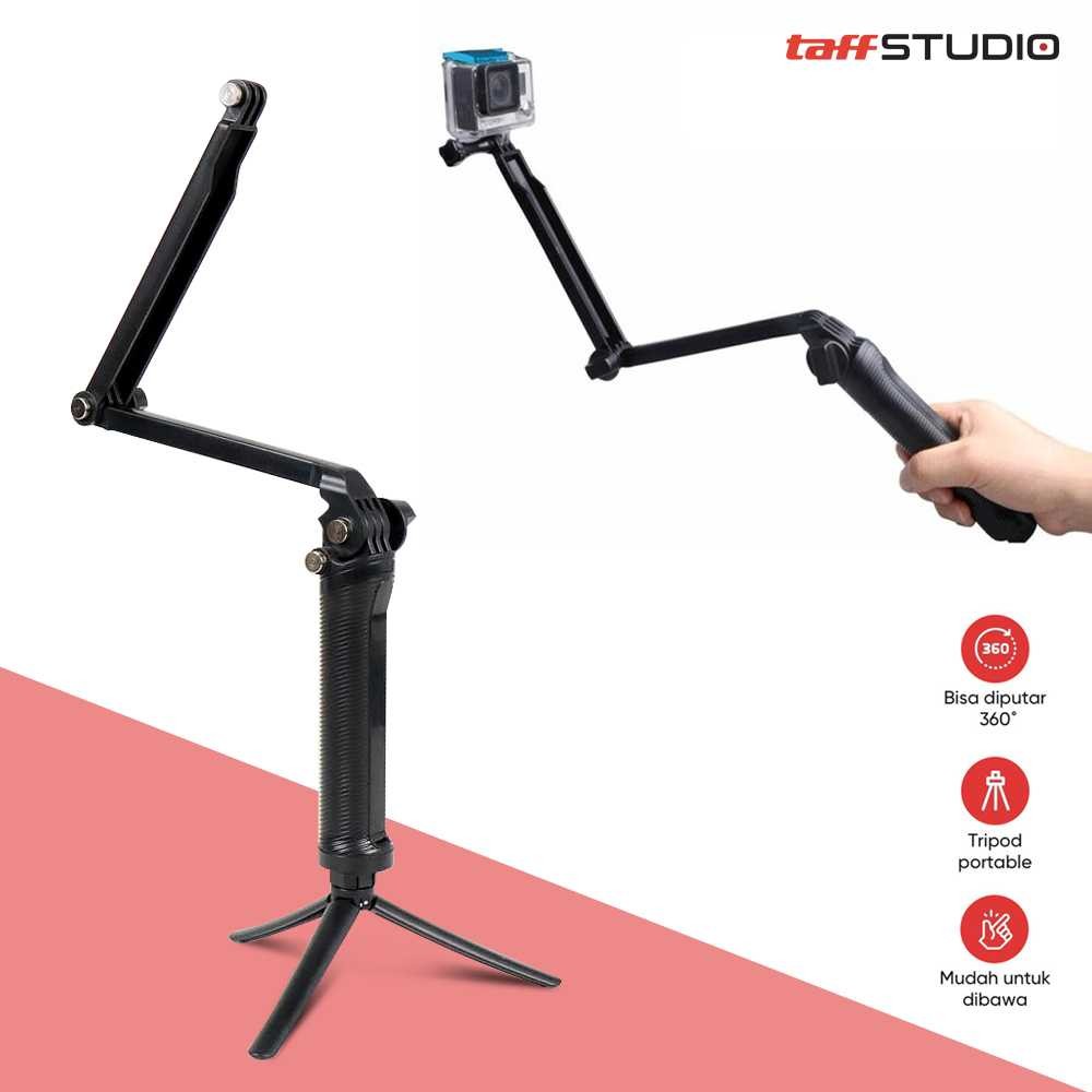 TASTYSTR STUDIO ขาตั้งกล้องขนาดเล็กกล้องแบบพกพา Monopod สําหรับ Action Cam 62 ซม. - VS77