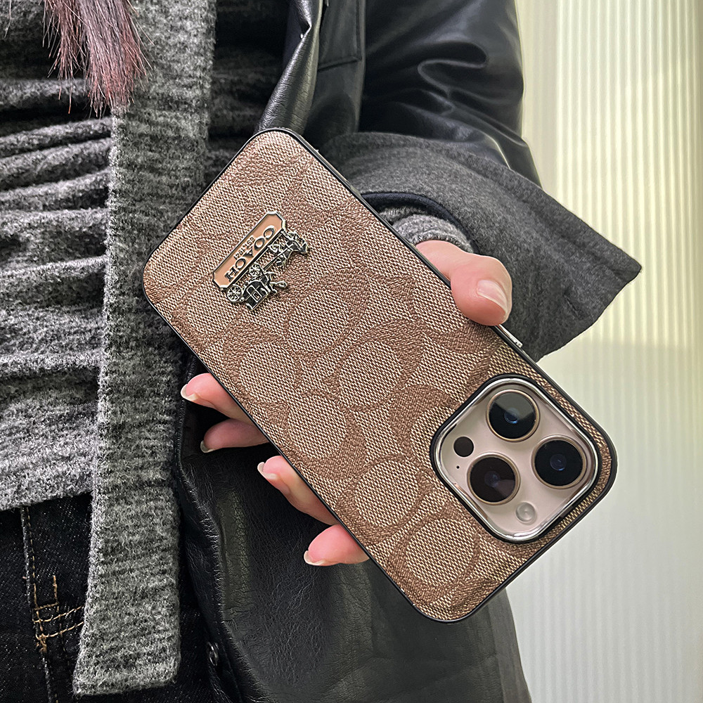 Luxury Coach ชุบเคสโทรศัพท์สําหรับ IPhone 14 15 16 Pro Max IP 13 Pro Max 13 Promax 12 PM 15Plus i11 i15 i14 Hard กันกระแทกกรณี