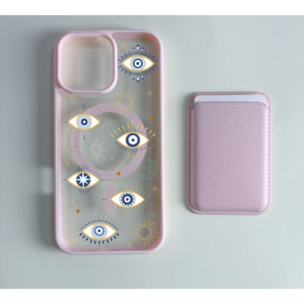 Cool Eyes รูปแบบกระเป๋าสตางค์เหมาะสําหรับ Iphone 11promax 16pro 16promax X XR XSMAX 12 13 14 15 pro max ผู้หญิงปลอกฝาหลัง 14promax 15plus