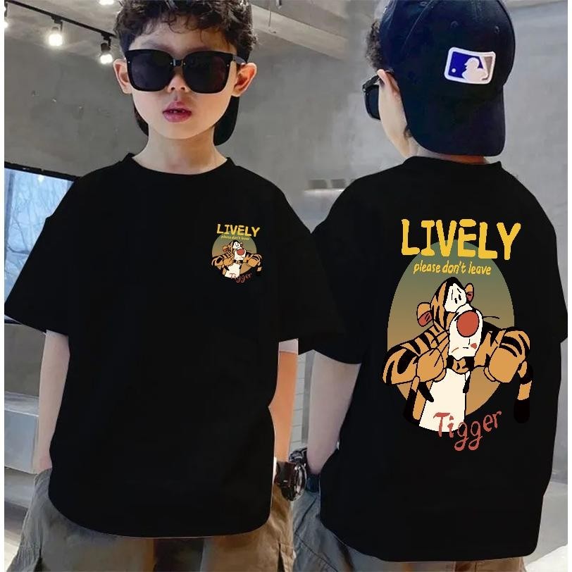 (จัดส่งตลอด 24 ชั่วโมง)เสือเด็กแว้นของเด็ก เสื้อยืดสีขาวเด็กผู้ชาย เสื้อยืดเด็กผู้ชายเท่ๆ เสื้อari ส