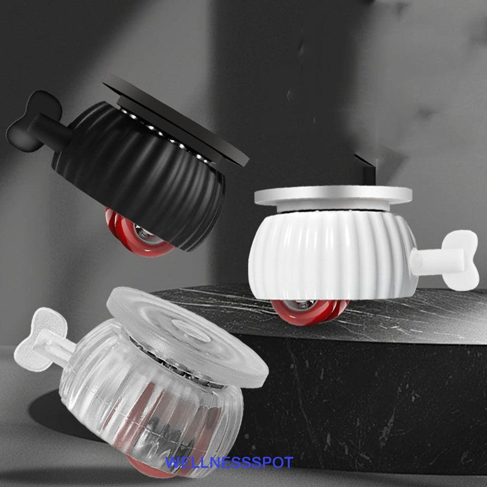 Wellnessspot 4 ชิ้นล้อหมุน,ยางนุ่ม Roller Universal ล้อ, Mute Heavy Duty พร้อมความปลอดภัยเบรคเงียบเฟอร์นิเจอร์ล้อเก้าอี้สํานักงาน