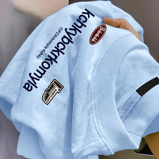 TeeTwoOneวินเทจอเมริกัน สตรีทเสื้อ“KCHKYBCKRKOMYLE”พิมพ์ลาย ผ้COTTON100% ผ้าฝ้ายใส่สบาย tshirt men【COD】