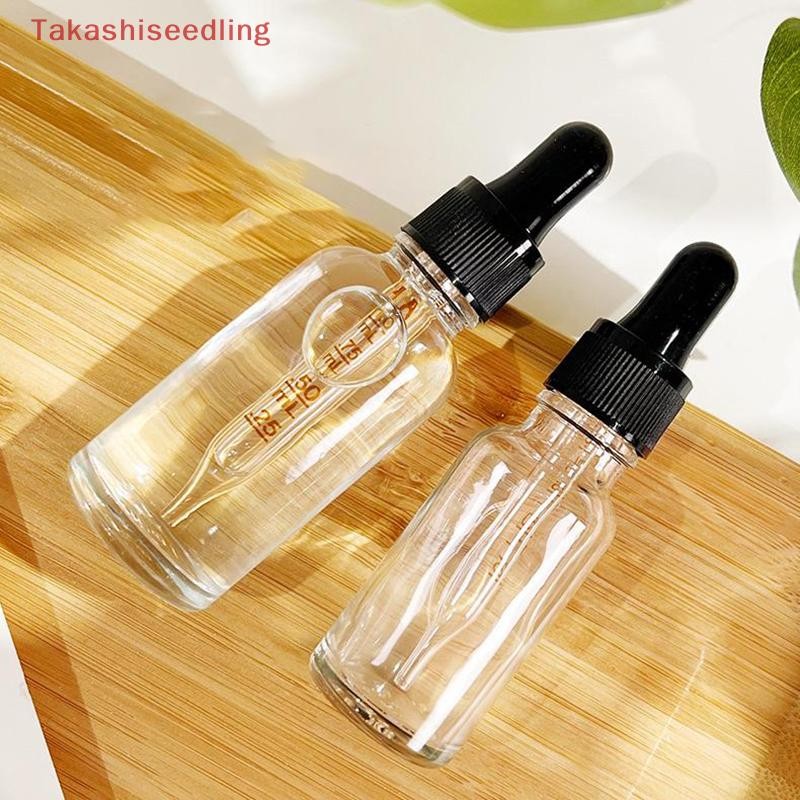 (Takashiseedling) ขวดหยดพร้อมสเกล Reagent Eye Drop แก้วใสอโรมาเธอราพีขวดปิเปตของเหลวขวดรีฟิลเดินทาง