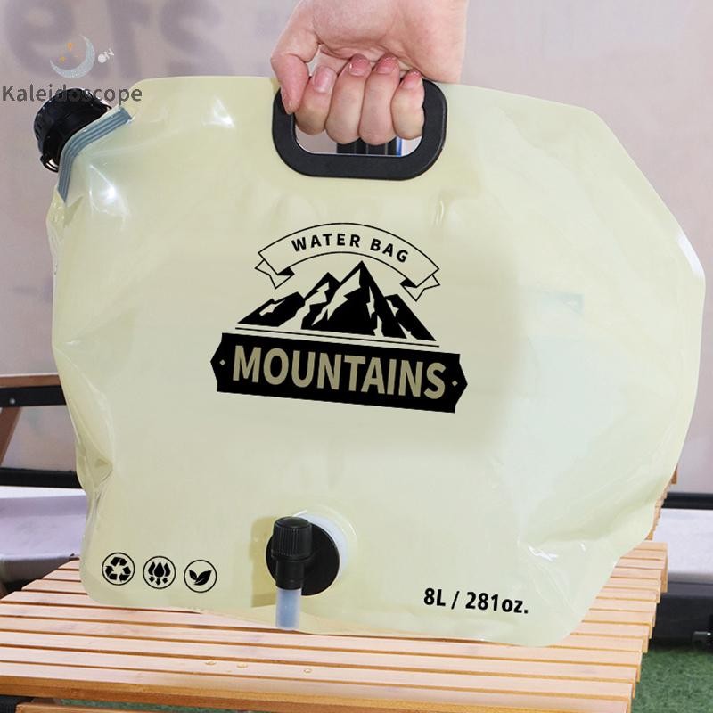 <H&Z<Portable Water Bag With Faucet For Camping Folding Water Container Bag 8L Folding Water Pouch W