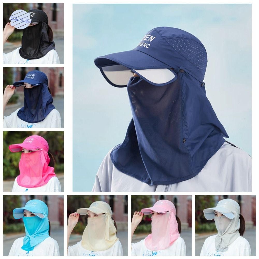 Luxelude ครีมกันแดด UV Protective Wide Wing , ผู้หญิงฤดูร้อนน้ําหนักเบา Breathable Wth Flap Bucket H