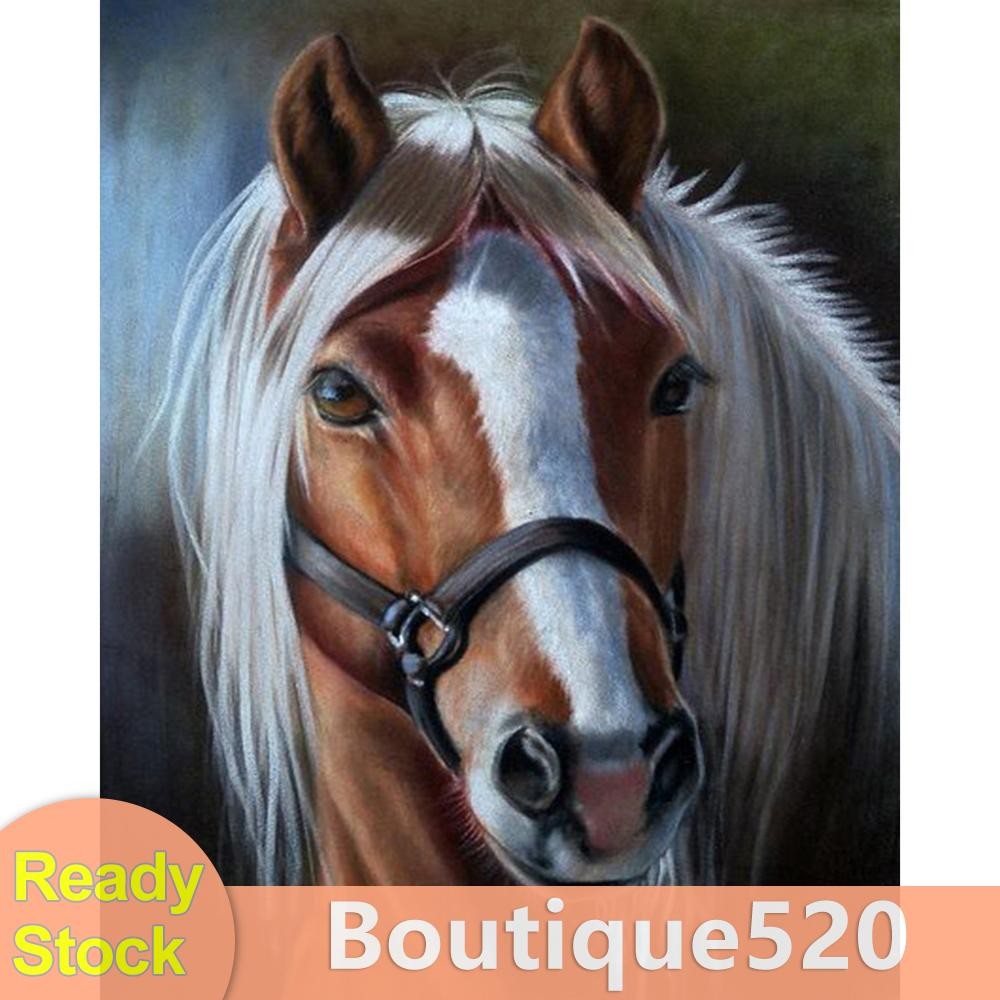 สีน้ํามันสัตว์ป่าโดยตัวเลขมือวาดภาพไร้กรอบเครื่องประดับบ้านsn [boutique520.th]