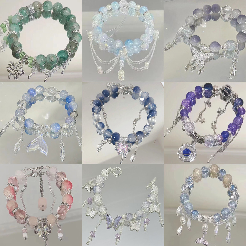 2025 ใหม่แฟชั่นลูกปัดพู่สร้อยข้อมือหญิง ซอก ออกแบบ สูง-จบ เครื่องประดับมือ