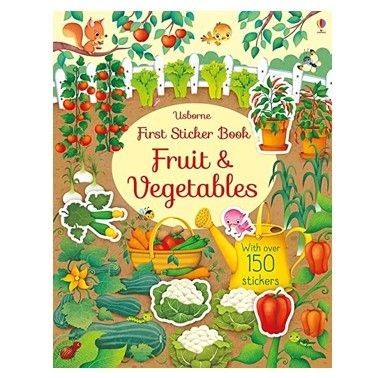 Usborne First Sticker Book Fruit & ผัก