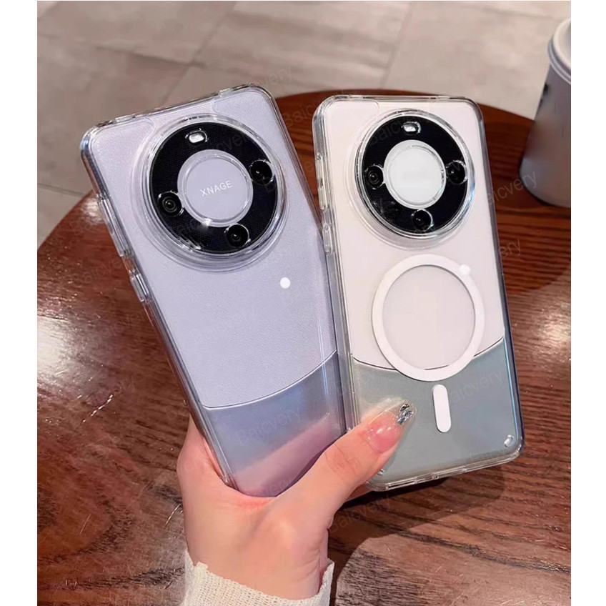 เคสสําหรับ Huawei Honor X9A RMO-NX1 / X9B ALI-NX1 / X9 ใส นิ่ม TPU เคสซิลิโคน ฝาหลัง พร้อมแหวนเหล็ก แผ่นสติกเกอร์แม่เหล็ก