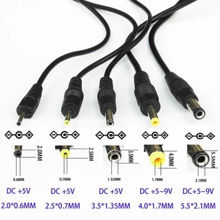 ส่งไว ประกัน1ปีเต็ม! Usb A Male To2.0/2.5/3.5/4.0/5.5 มม. สายแปลง power chargers USB 5V DC สายยาว 1m