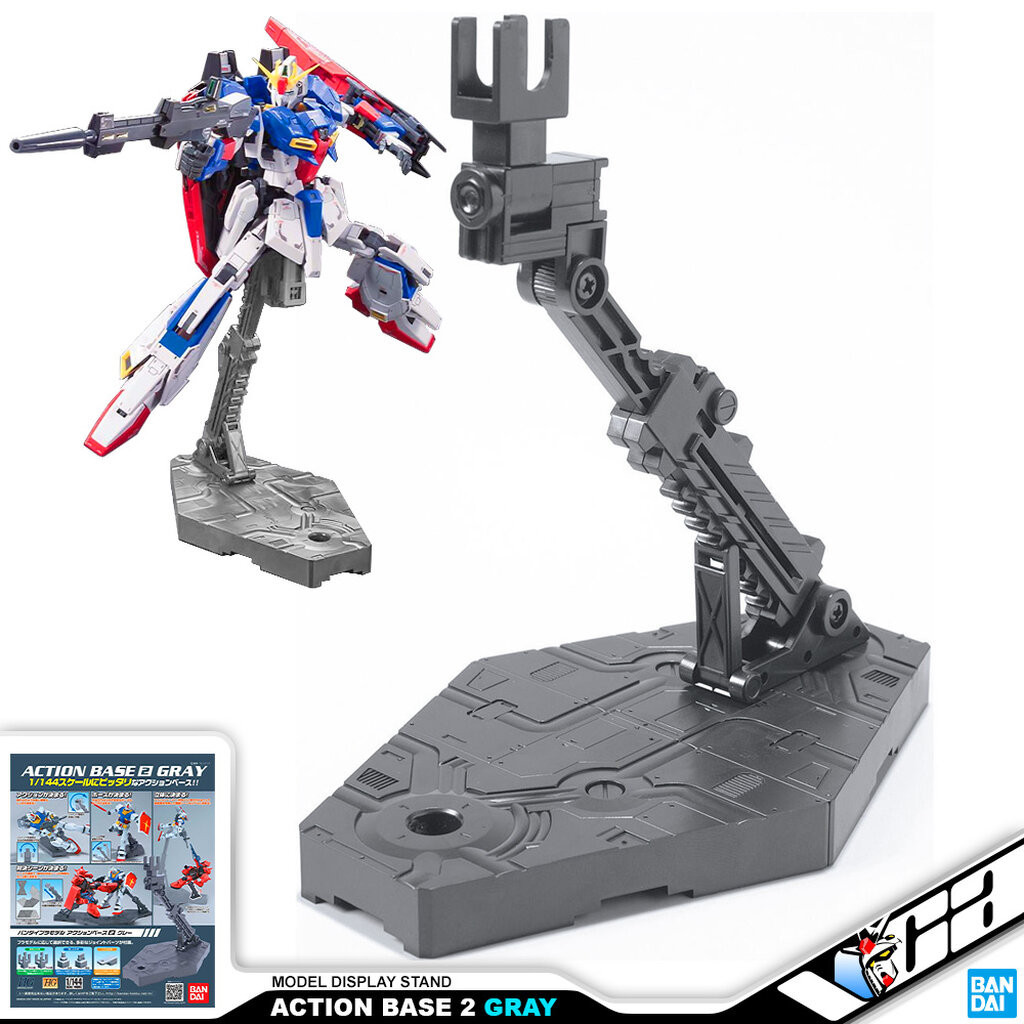 💥 BANDAI GUNPLA ACTION BASE 2 GRAY GREY DISPLAY STAND ฐาน ขาตั้ง โมเดลกันดั้ม กันพลา พลาโม VCA GUNDA