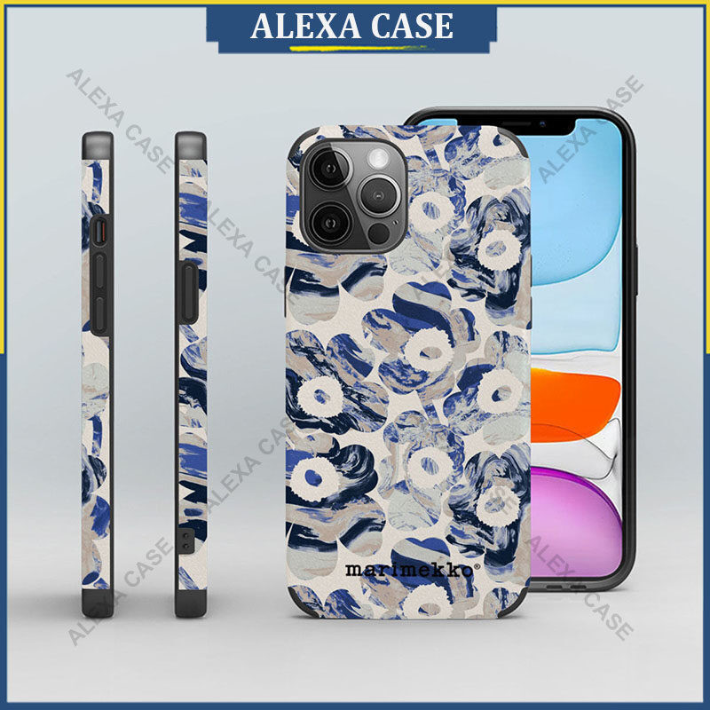 เคสโทรศัพท์ Marimekko สําหรับ iPhone 16 Pro Max / iPhone 15 Pro Max / iPhone 14 Pro Max / iPhone 12 Pro Max / XS Max / iPhone 8 Plus / iPhone SE Lambskin เคสป้องกัน XJJZ7C