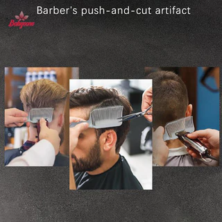 BYCE> หวีซีดจางตัดผมแบนผม Cutg หวีสําหรับชายทนความร้อน Fade แปรงใหม่
