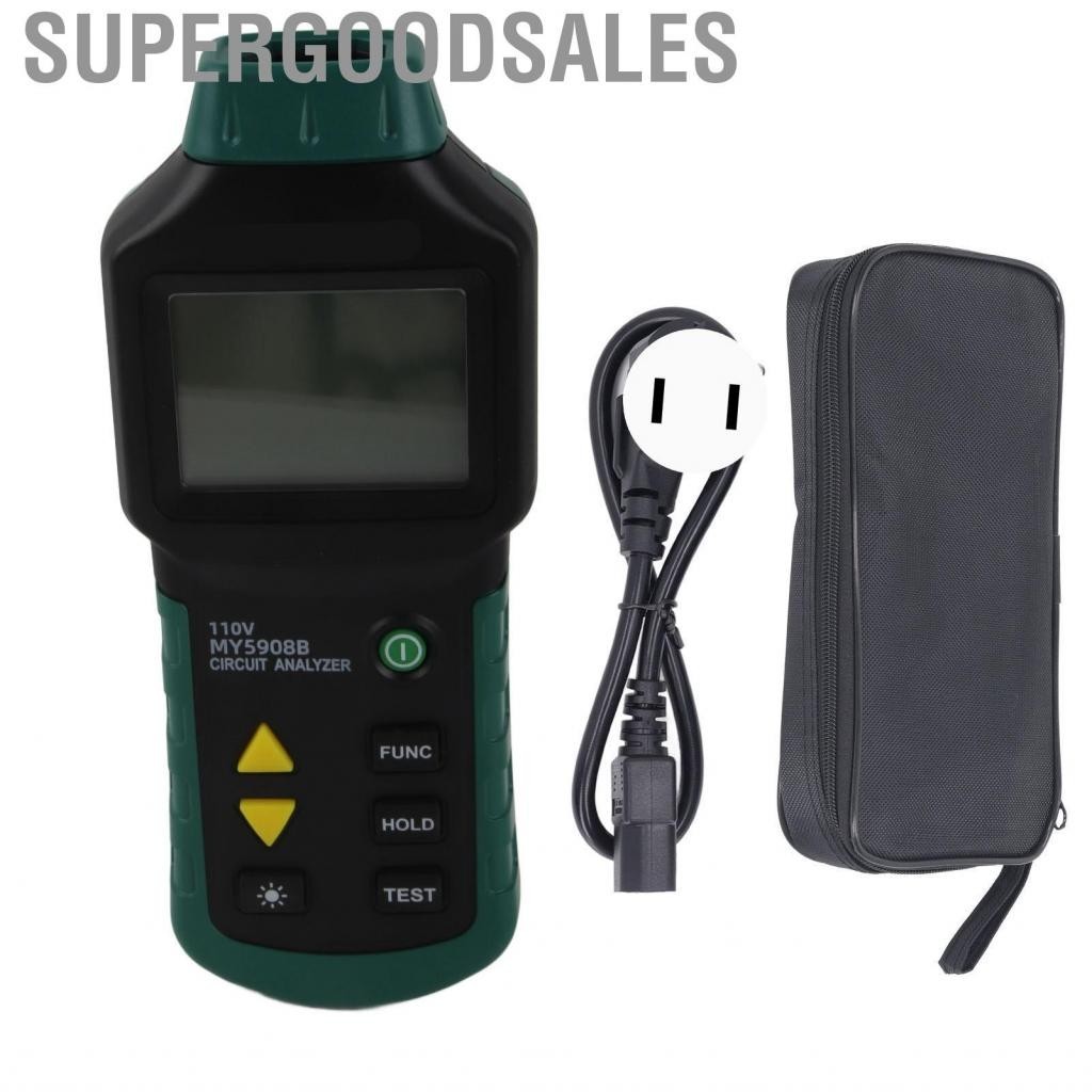 Supergoodsales Circuit Analyzer Meter  Calculate Voltage Drop Rapid Fault Location Test Response Time AC 85‑265V Data Retention for Electric Shock