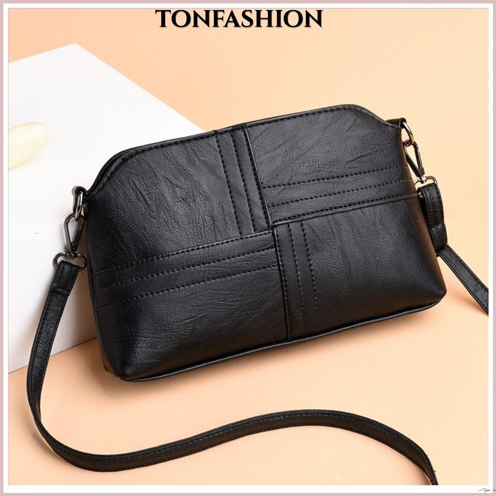 Tonfashion กระเป๋าถือ กระเป๋าสะพายไหล่ สะพายข้าง หนัง ความจุสูง หรูหรา สําหรับผู้หญิง