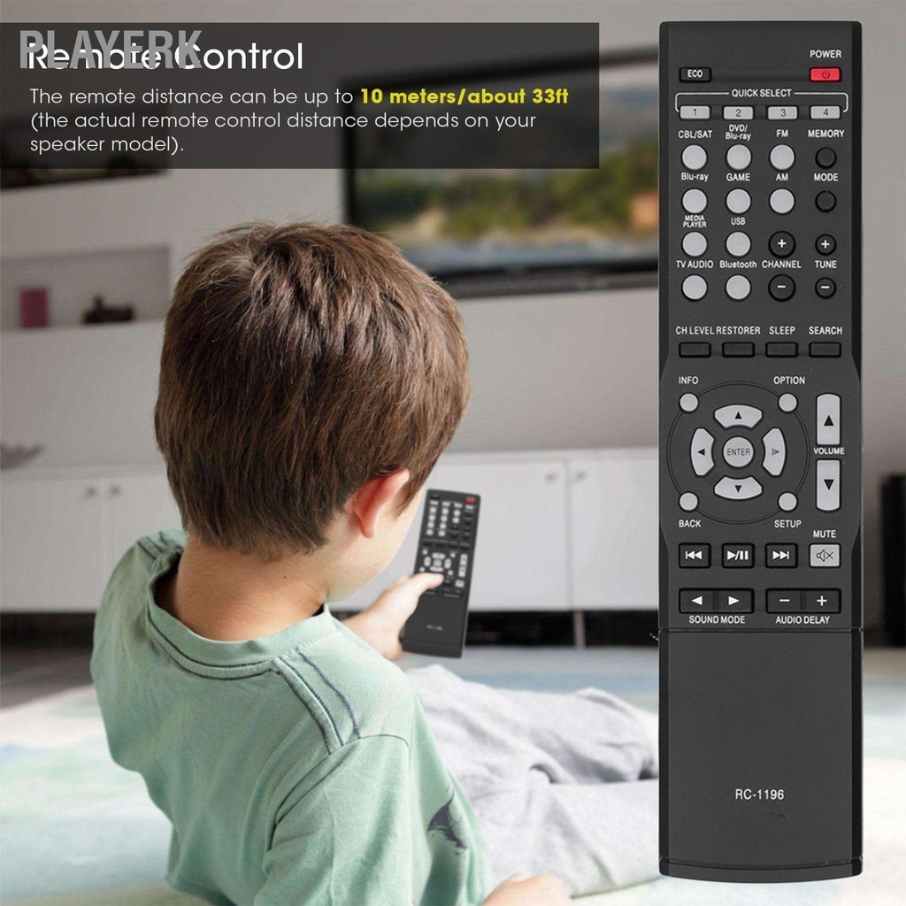 Playerk RC1196 รีโมทคอนโทรลสำหรับ DENON Audio Video Receiver AVR-X520BT AVR-S500BT