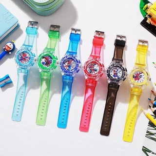 นาฬิกาเด็ก นาฬิกา Spider-Man สีสันสดใส กระพริบลายน่ารัก (พร้อมส่ง)