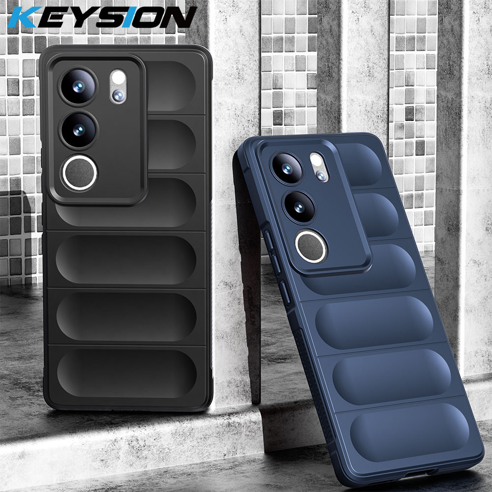 Keysion เคสโทรศัพท์ซิลิโคน แบบนิ่ม กันกระแทก สําหรับ VIVO V29 5G V29e V27 V27e V25 V25e V27 5G T2 Y200 S17 Pro