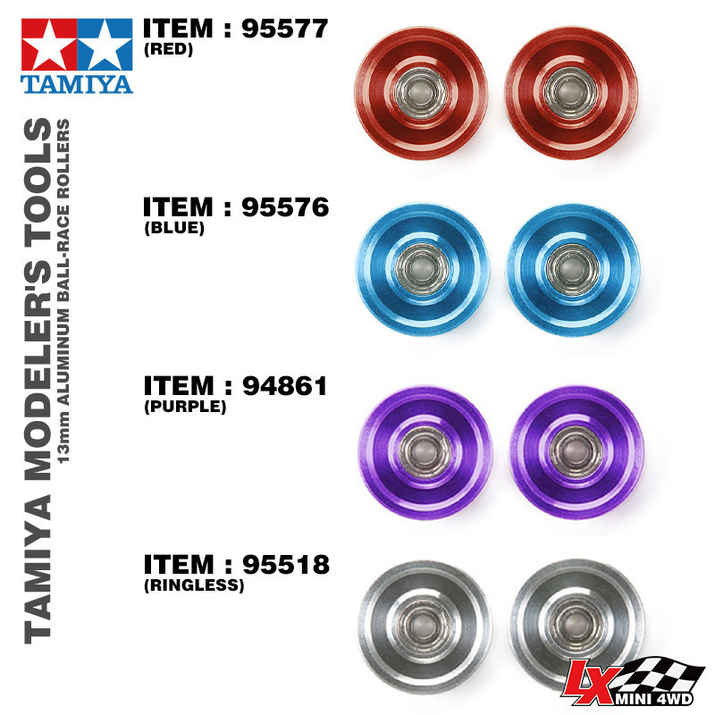 [เลเทียน] ทามิย่า อุปกรณ์เสริมขับเคลื่อนสี่ล้อ 13 มม. อลูมิเนียมอัลลอยด์ลูกปืนคู่มือล้อ 15437 9556 9577 95612