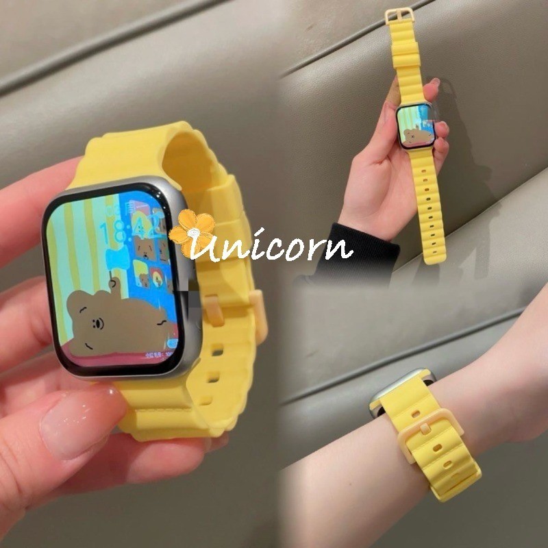สายนาฬิกาข้อมือซิลิโคน สําหรับ Aw Band 44 มม. 40 มม. 45 มม. 49 มม. 41 มม. 42 มม. iwatch series 8 9 7 se 4 5 6 ultra