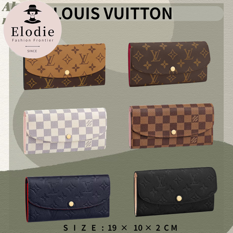 LOUIS VUITTON EMILIE SARAH Wallet /ผู้หญิง / ซิป / กระเป๋าสตางค์ long coin wallet