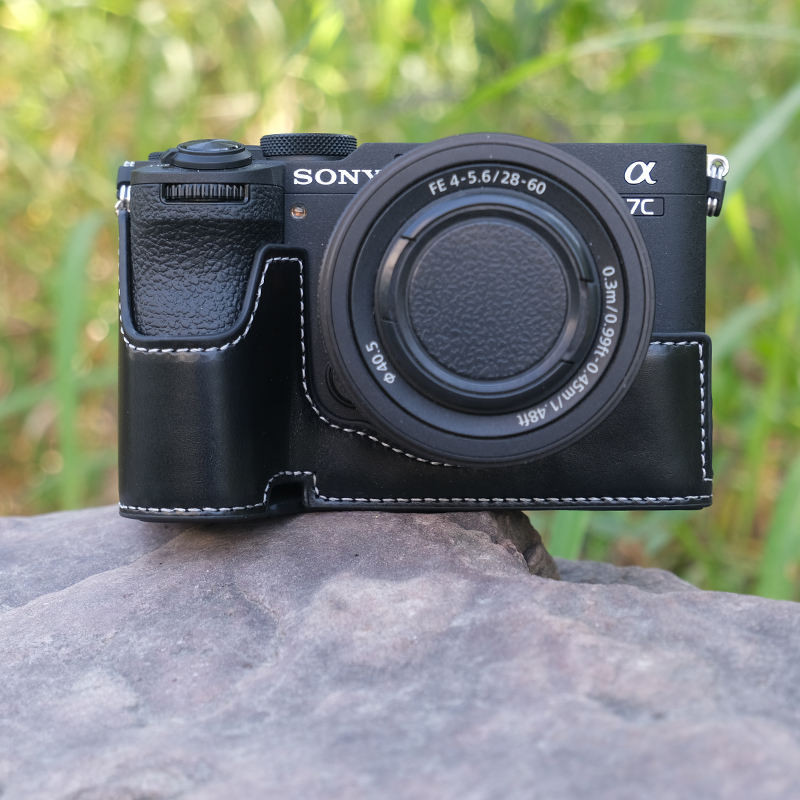 เหมาะสําหรับกระเป๋ากล้อง Sony A7C2, เคสป้องกัน A7M4, A6400, อุปกรณ์เสริม A7R5, A7M3, A6700 เคสหนัง