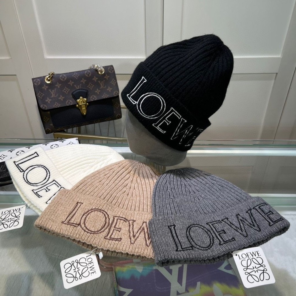 Loewe2024 หมวกถัก ผ้าวูล ทรงสลิม ให้ความอบอุ่น เข้ากับทุกการแต่งกาย TONU