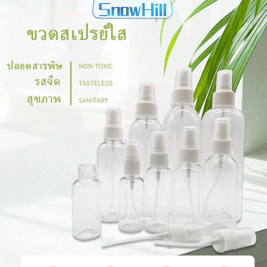 S.H ขวดสเปรย์ สีใส ขวดใส่สเปรย์พกพา ขวดสเปรย์น้ำหอม มี ขนาด 30 50 100 มล  Transparent spray bottle
