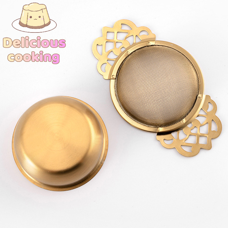 [Delicious Cooking] ตะแกรงกรองชา สเตนเลส แบบสองชั้น [ใหม่]