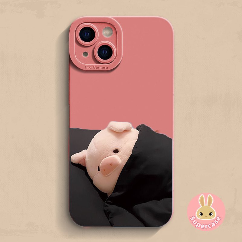 แฟชั่นหมูน่ารักเคสโทรศัพท์สําหรับ Xiaomi 14T Pro 12T 13T 14 Pro Ultra Civi 4 Pro Redmi 13 4G Turbo 3 กันกระแทกนุ่มตุ๊กตาหมูเคสโทรศัพท์