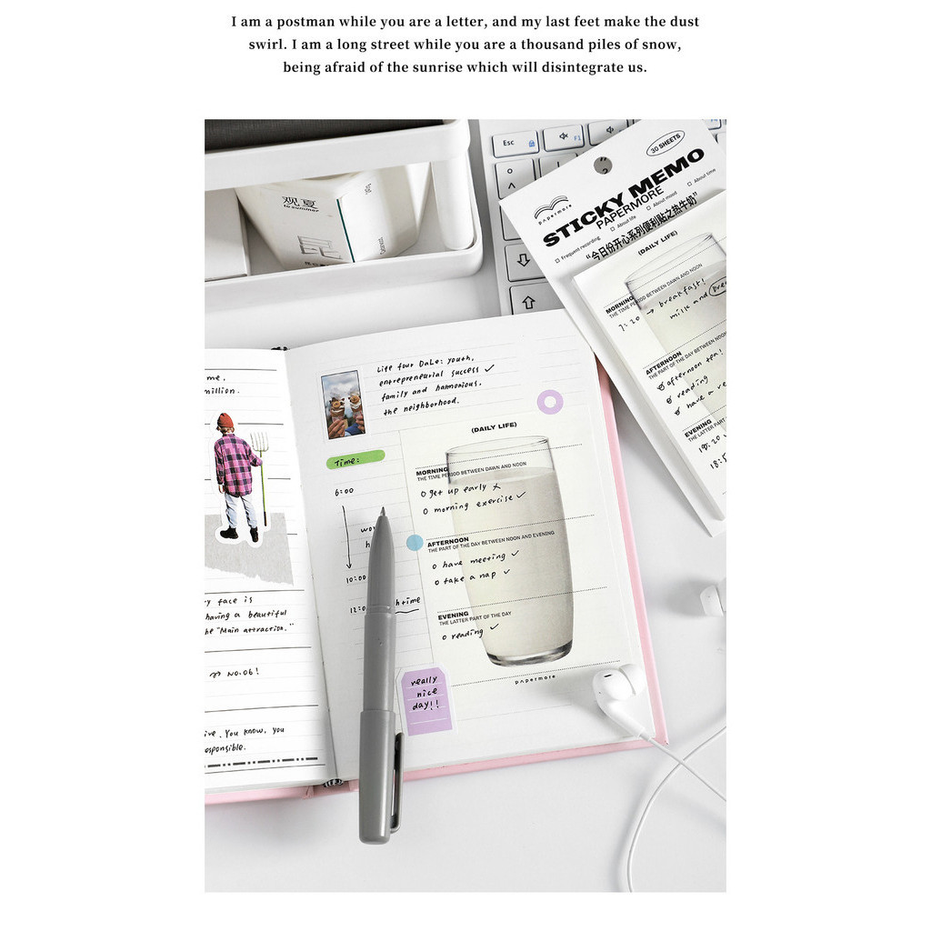 Cdaily|สติกเกอร์กระดาษโพสต์อิท ธีมอาหารเช้า 30 ชิ้น - รูปที่ 3