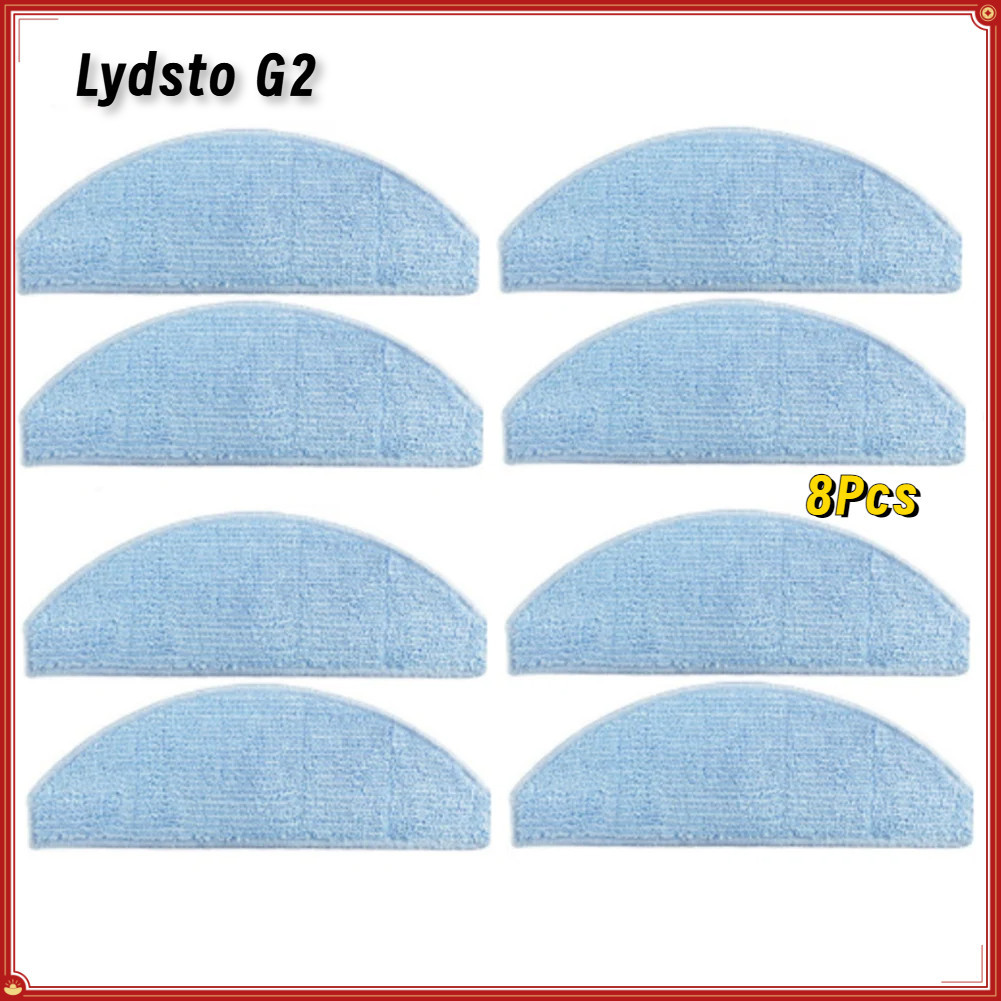 8 ชิ้น Mop ผ้าสําหรับ Lydsto G2 หุ่นยนต์เครื่องดูดฝุ่นเปลี่ยนอะไหล่ Mop อุปกรณ์ทําความสะอาดในครัวเรื