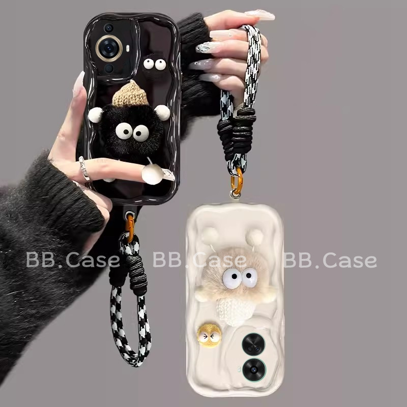ใหม่ เคส Phone Case Huawei Nova 12s 12i 12 SE 11i 11 Pro 10 Pro SE 9 SE เคสโทรศัพท์ มือถือ กันกระแทก ลายการ์ตูนน่ารัก 3D พร้อมสายคล้อง สําหรับ Cover 2024