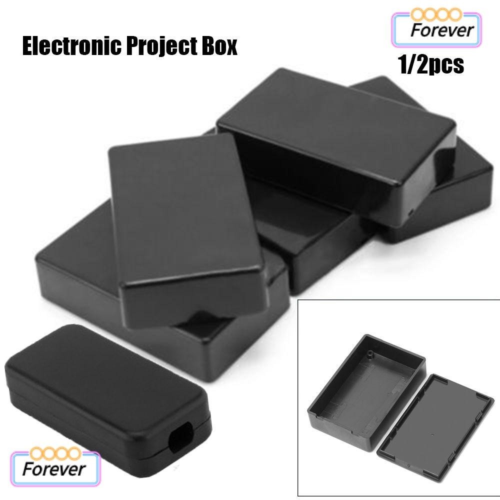 FOREVER กล่องพลาสติก ABS สีดํา สําหรับใส่อุปกรณ์อิเล็กทรอนิกส์ DIY 1/2 ชิ้น