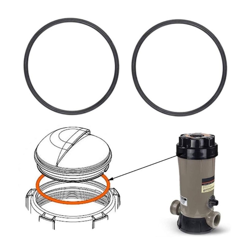 Yoo 2 6 ชิ้น CLX200K ยาง O-แหวนสําหรับ CL200 CL220 Chlorinator Feeder ฝาปิด