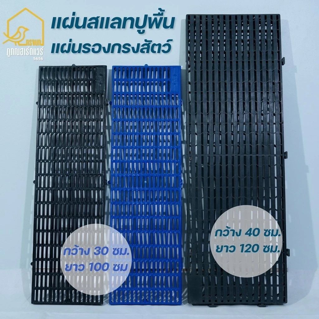 แผ่นสแลทปูพื้น แผ่นสแลทพลาสติก แผ่นรองกรงสัตว์เลี้ยง แผ่นรองตู้ปลา สแลทปูพื้นกันลื่น สินค้าพร้อมส่ง โรงงานมาเองรหัส P024