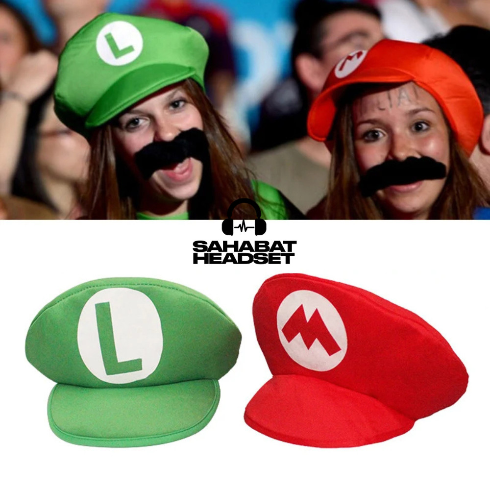 อะนิเมะ Super Mario หมวกหมวก Luigi Bros Letter พิมพ์คอสเพลย์การ์ตูนเบสบอลหมวกสําหรับเด็กผู้ใหญ่หมวก