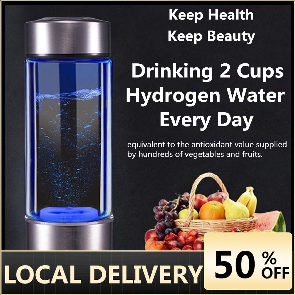 เครื่องกําเนิดน้ําขวดน้ําไฮโดรเจนบริสุทธิ์ H2 แบบพกพา 5W 450 มล.